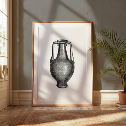 Premium Poster of Vintage Engraving Style Amphora Art Print Posters