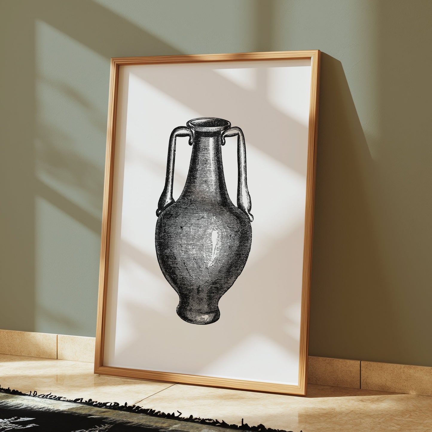 Premium Poster of Vintage Engraving Style Amphora Art Print Posters