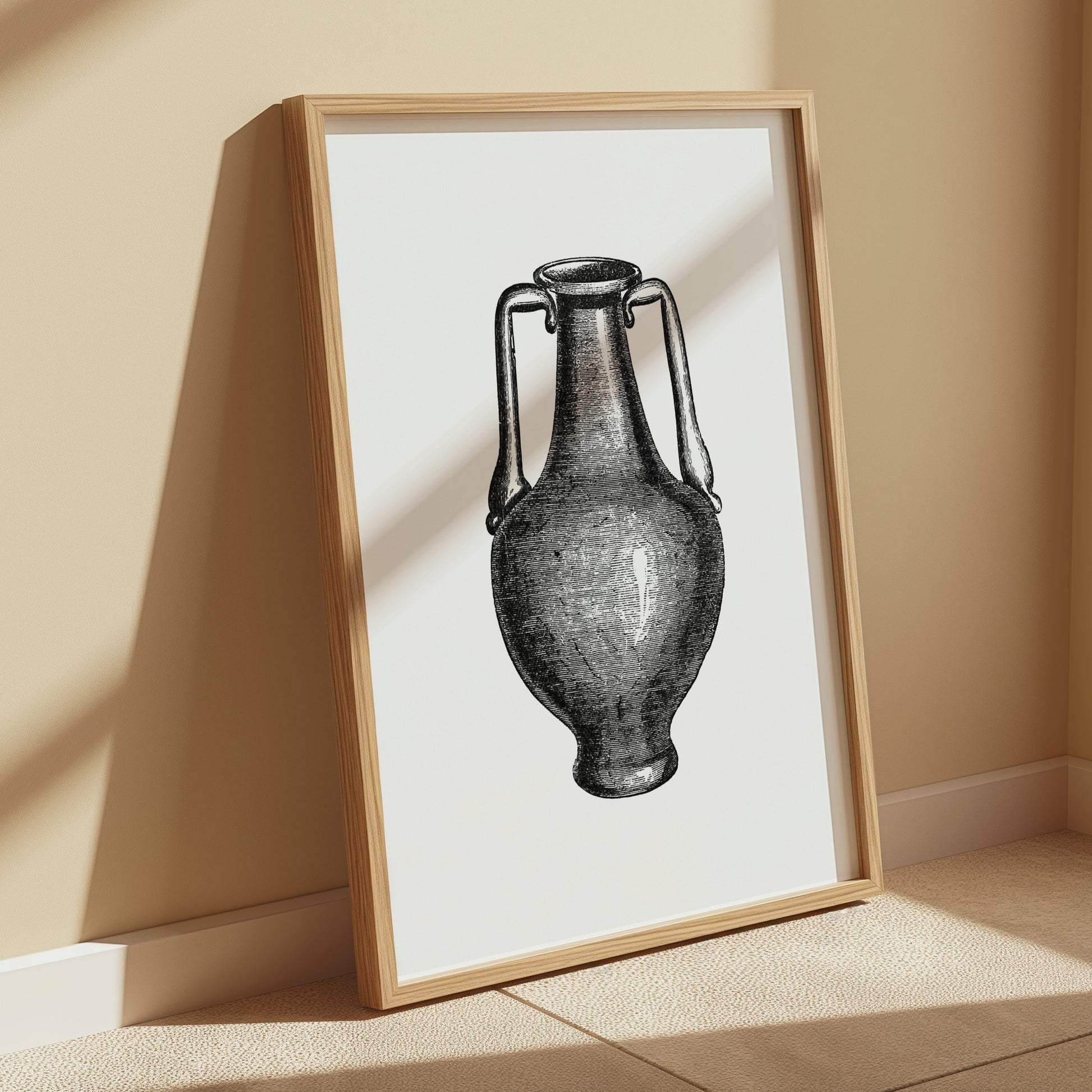 Premium Poster of Vintage Engraving Style Amphora Art Print Posters