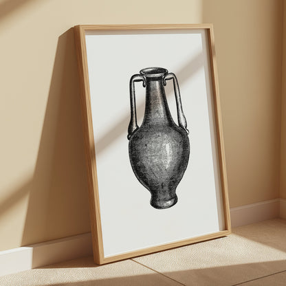 Premium Poster of Vintage Engraving Style Amphora Art Print Posters