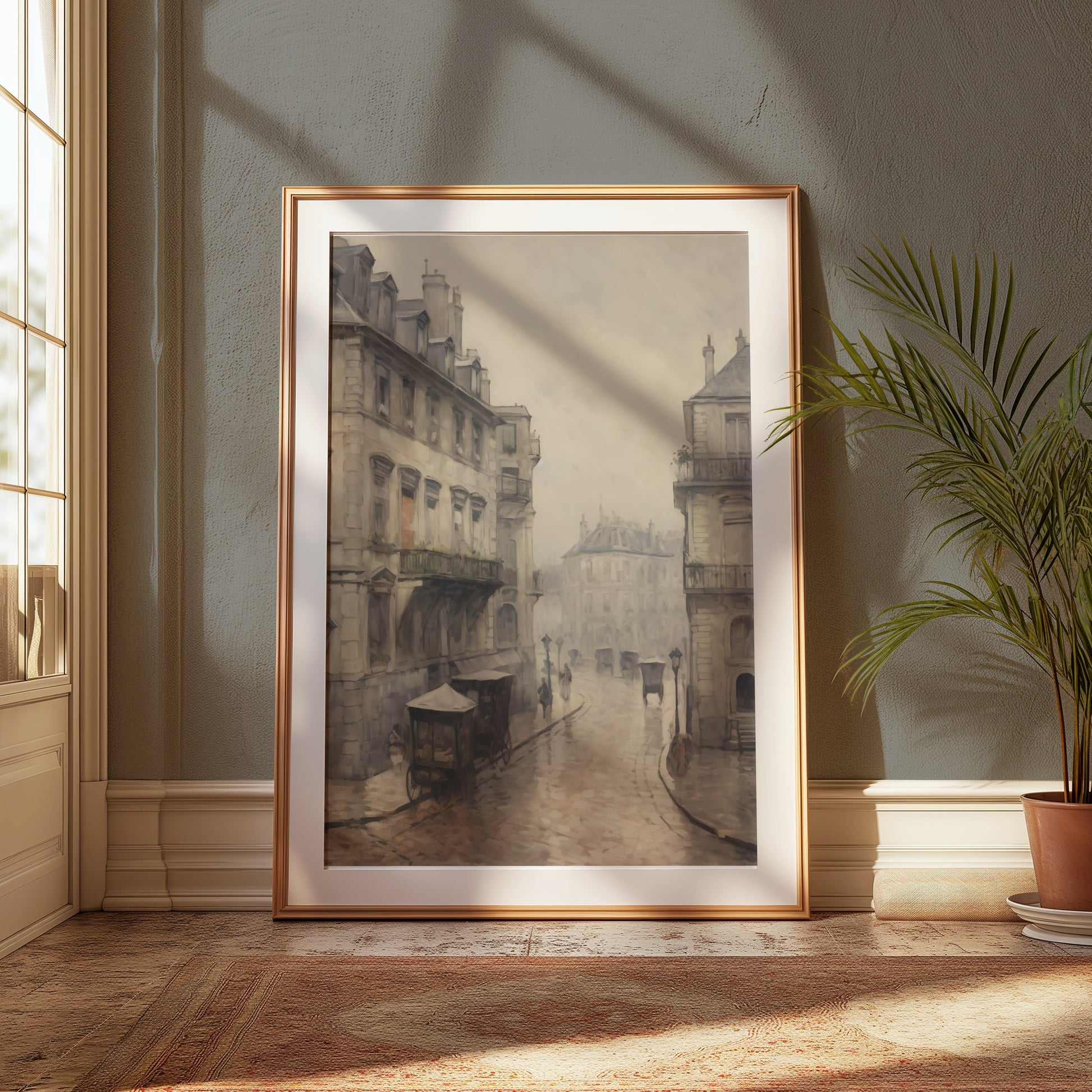 Premium Poster of Vintage European Street Scene Art Posters