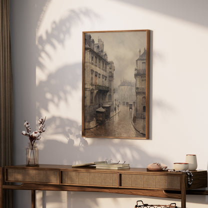 Premium Poster of Vintage European Street Scene Art Posters