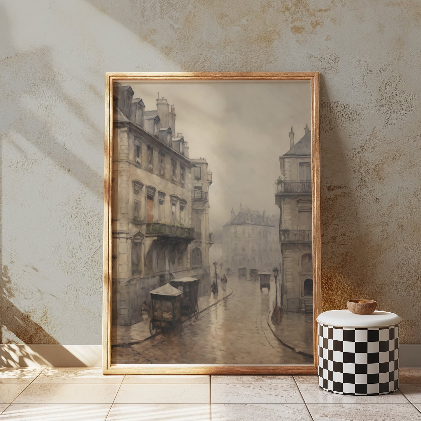 Premium Poster of Vintage European Street Scene Art Posters