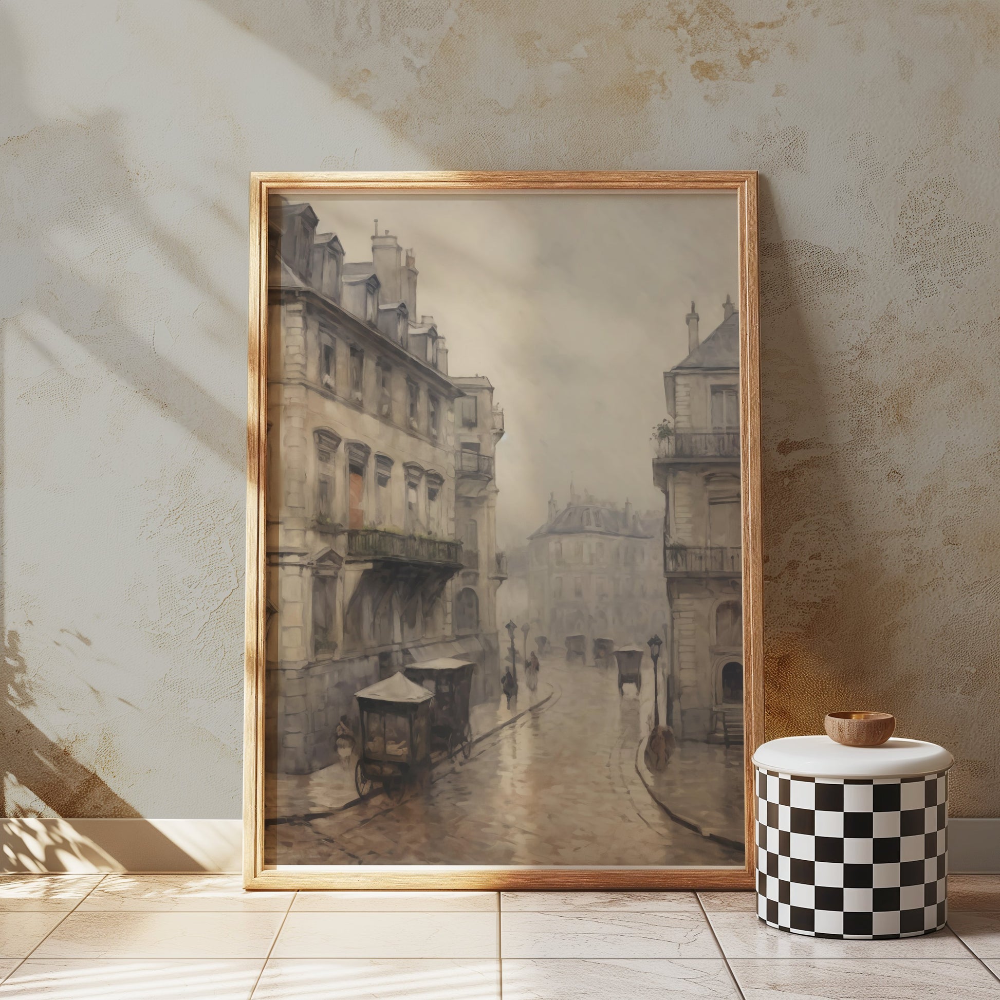 Premium Poster of Vintage European Street Scene Art Posters