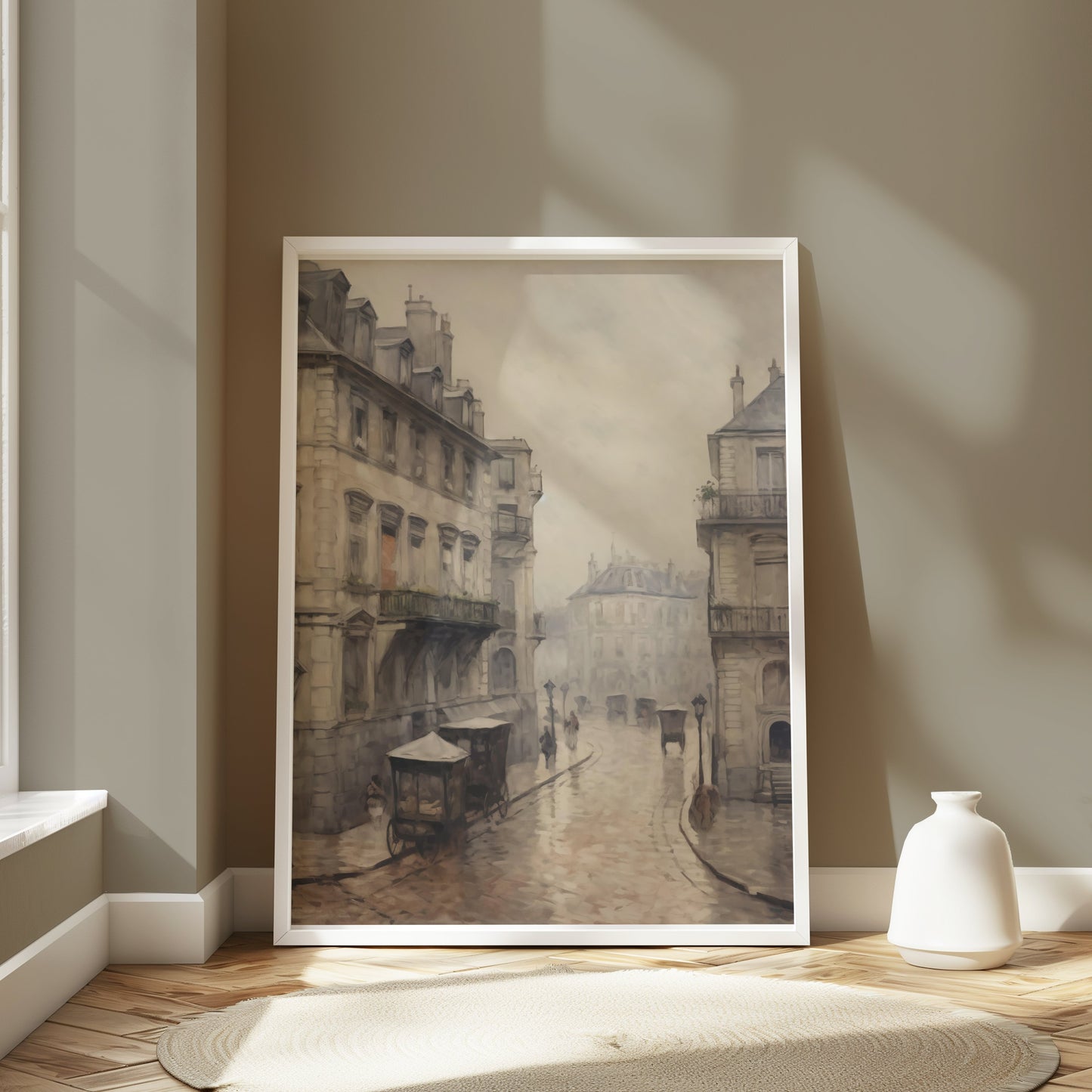 Premium Poster of Vintage European Street Scene Art Posters