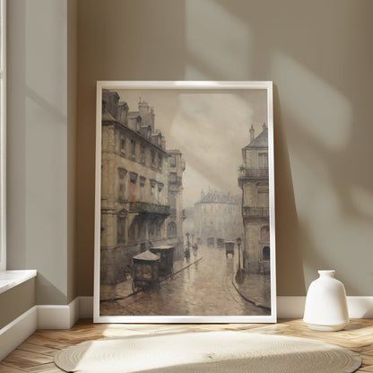 Premium Poster of Vintage European Street Scene Art Posters