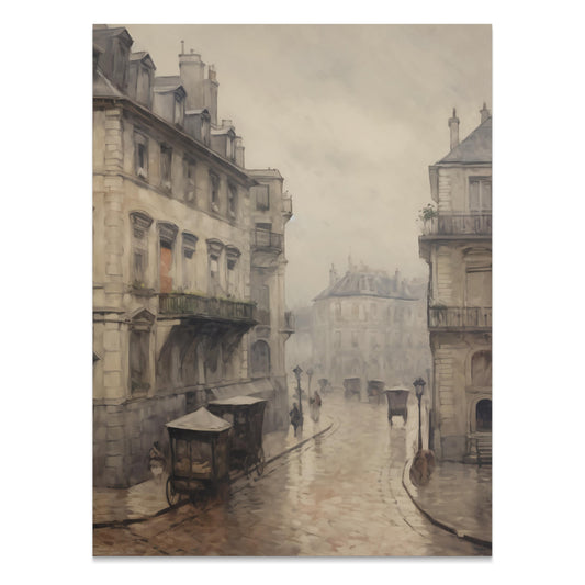 Premium Poster of Vintage European Street Scene Art Posters