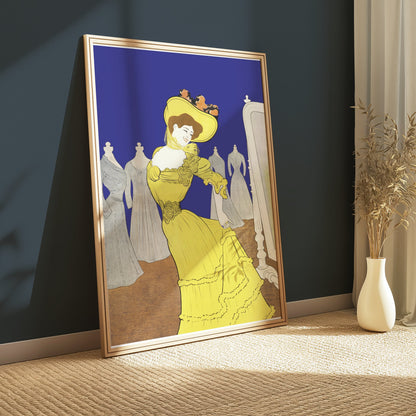 Premium Poster of Vintage Fashion Illustration Elegant Woman Posters