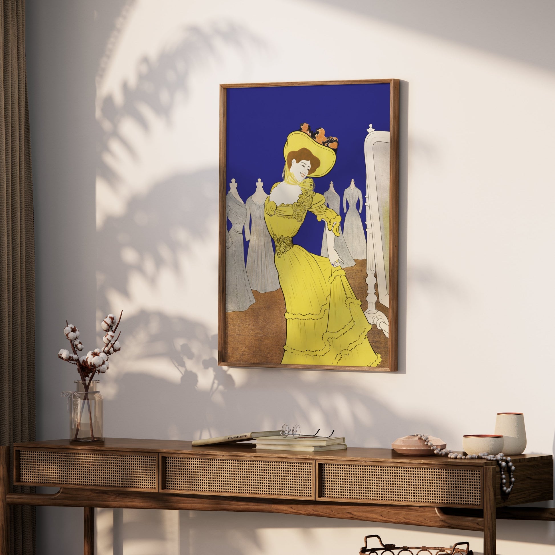 Premium Poster of Vintage Fashion Illustration Elegant Woman Posters