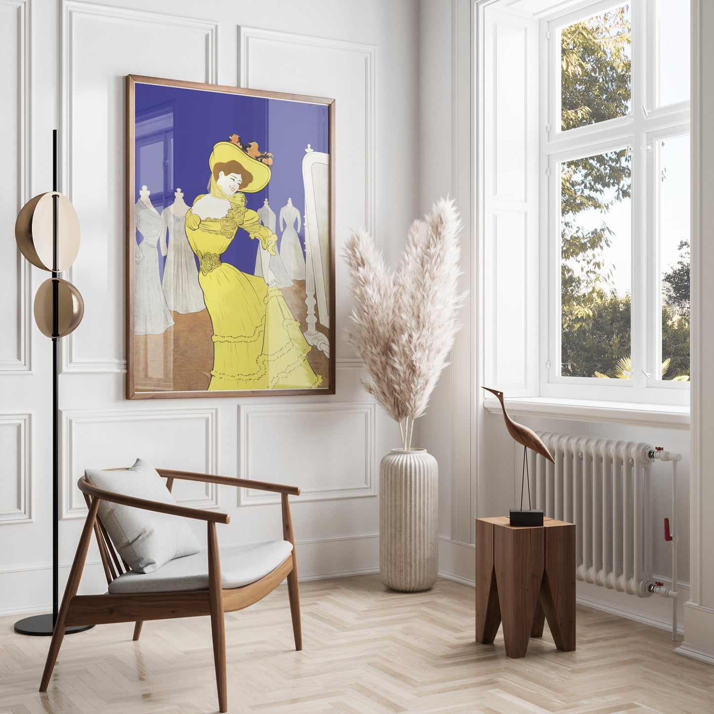 Premium Poster of Vintage Fashion Illustration Elegant Woman Posters