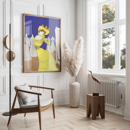 Premium Poster of Vintage Fashion Illustration Elegant Woman Posters