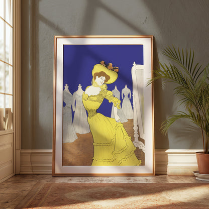 Premium Poster of Vintage Fashion Illustration Elegant Woman Posters