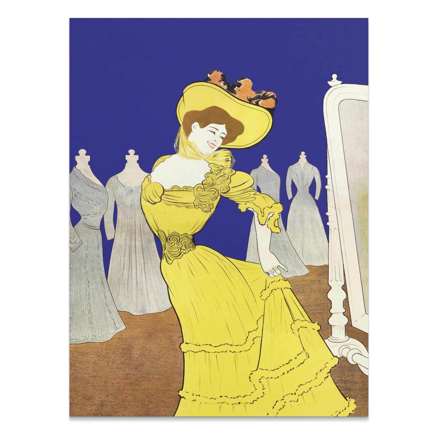 Premium Poster of Vintage Fashion Illustration Elegant Woman Posters