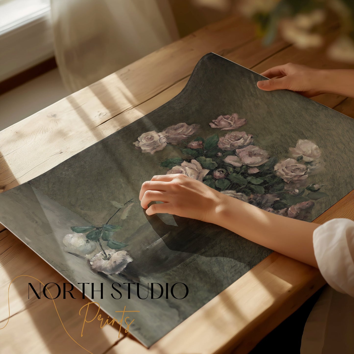 Premium Poster of Vintage Floral Arrangement in Vase Art Posters