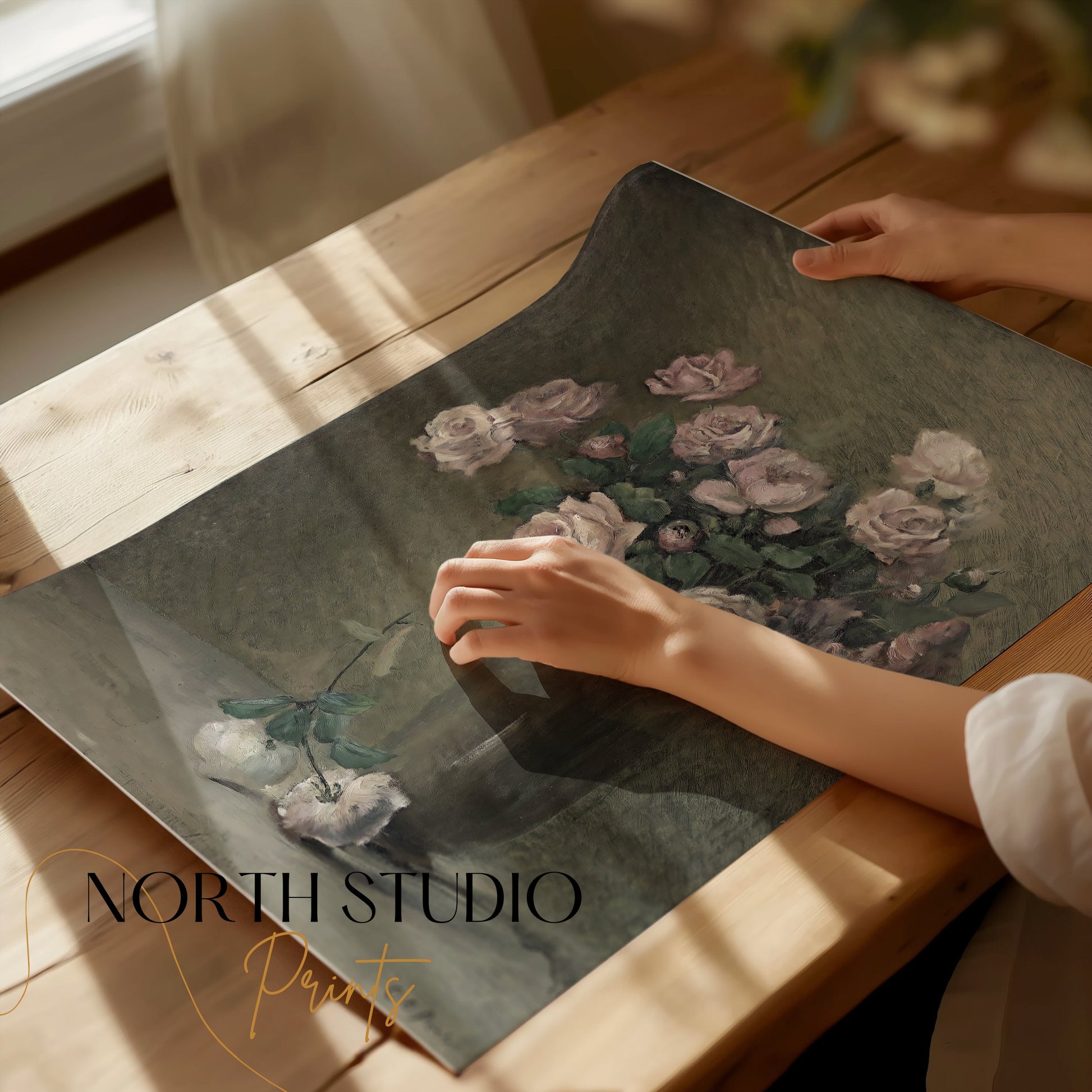 Premium Poster of Vintage Floral Arrangement in Vase Art Posters