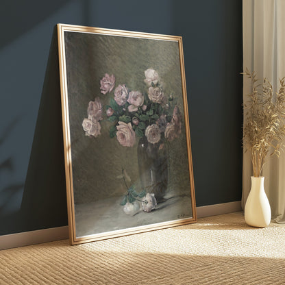 Premium Poster of Vintage Floral Arrangement in Vase Art Posters