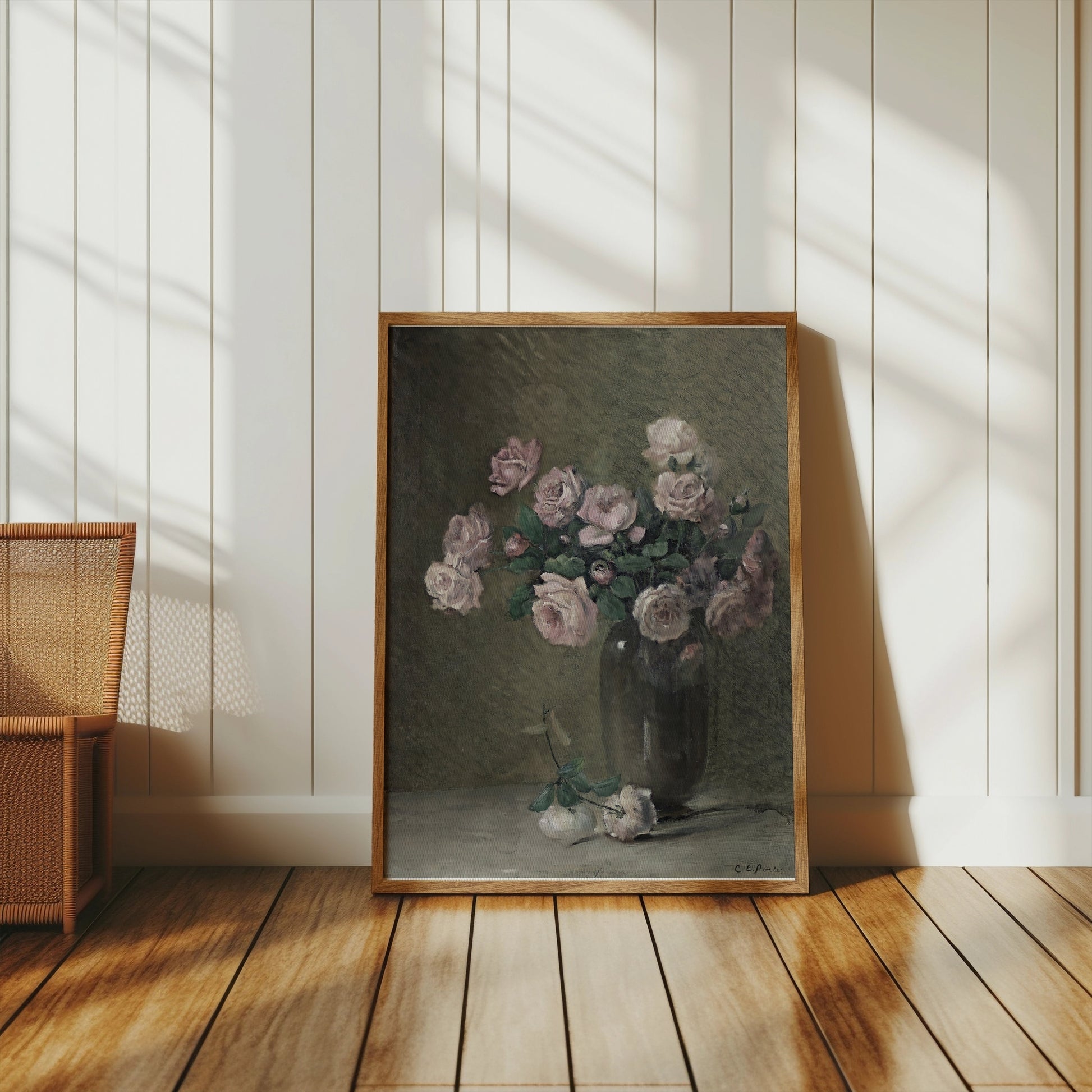 Premium Poster of Vintage Floral Arrangement in Vase Art Posters