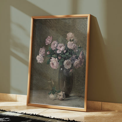 Premium Poster of Vintage Floral Arrangement in Vase Art Posters