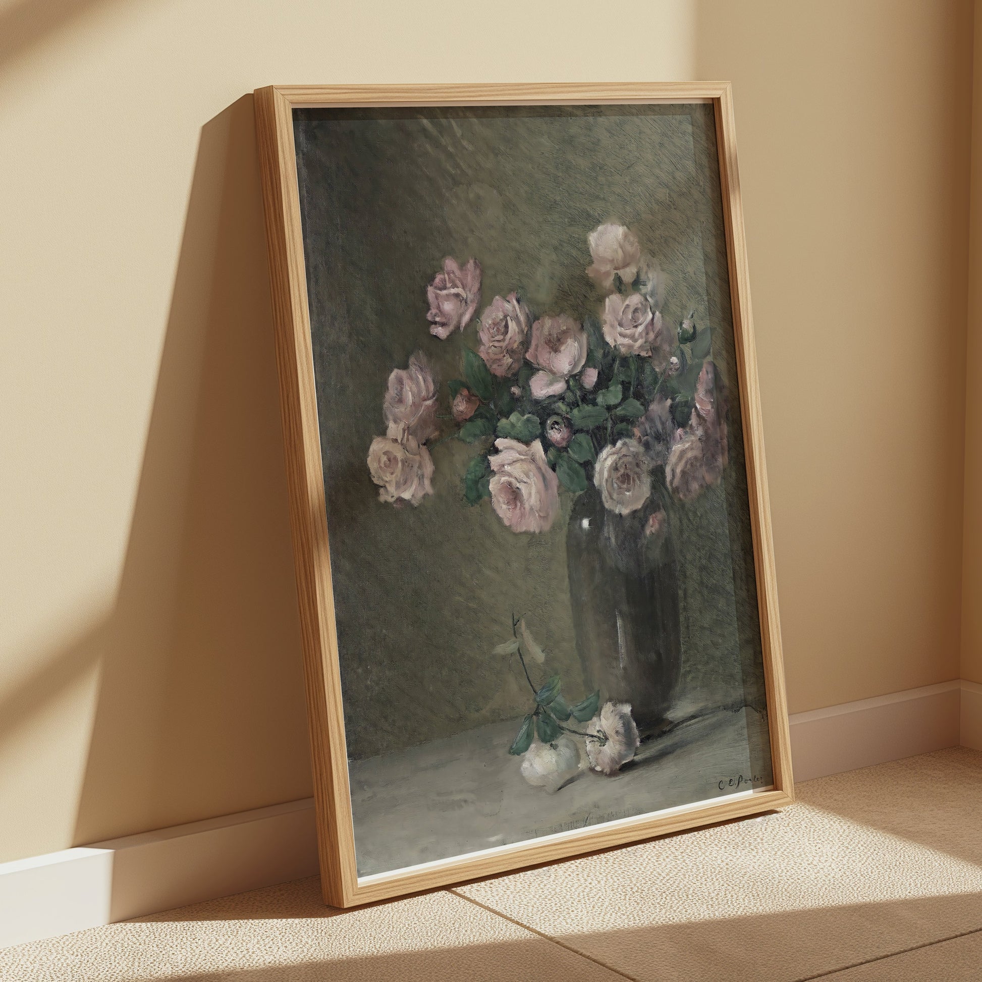 Premium Poster of Vintage Floral Arrangement in Vase Art Posters