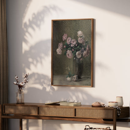 Premium Poster of Vintage Floral Arrangement in Vase Art Posters