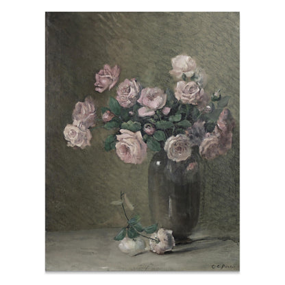 Premium Poster of Vintage Floral Arrangement in Vase Art Posters