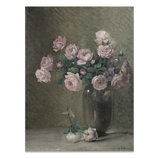 Premium Poster of Vintage Floral Arrangement in Vase Art Posters