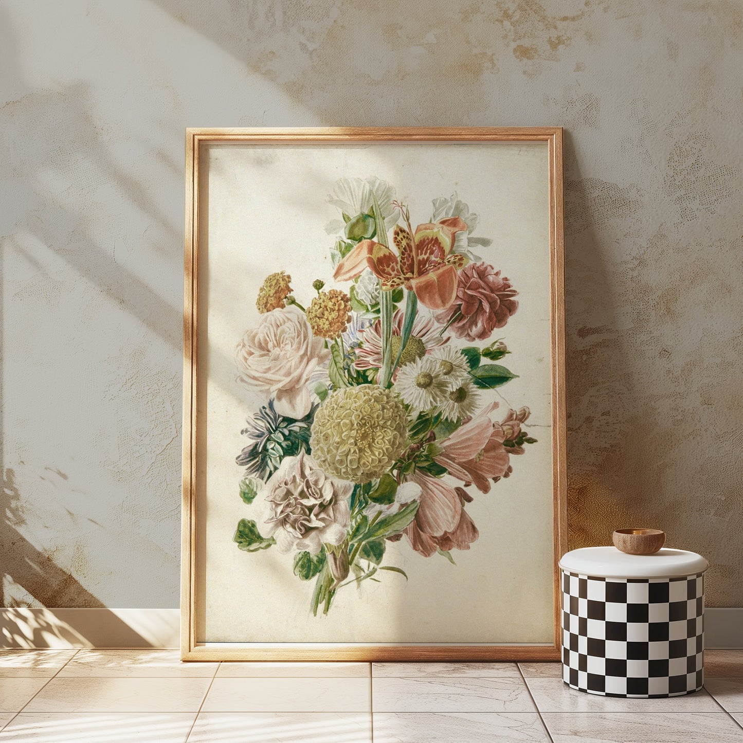 Premium Poster of Vintage Floral Bouquet Illustration Posters