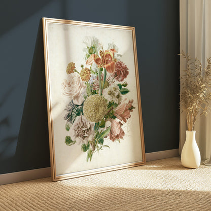 Premium Poster of Vintage Floral Bouquet Illustration Posters