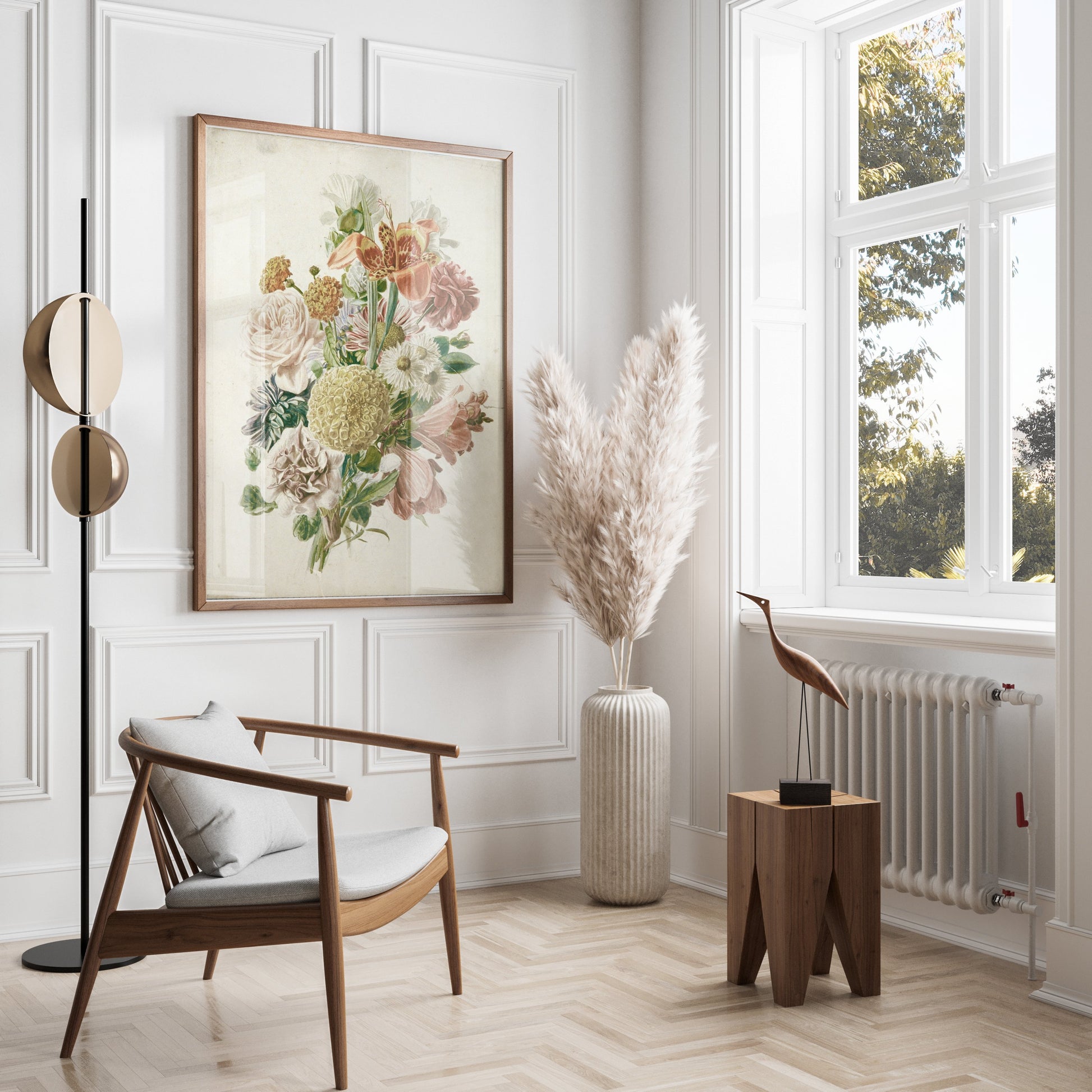 Premium Poster of Vintage Floral Bouquet Illustration Posters