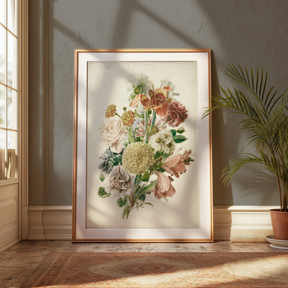 Premium Poster of Vintage Floral Bouquet Illustration Posters