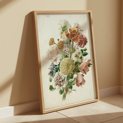 Premium Poster of Vintage Floral Bouquet Illustration Posters