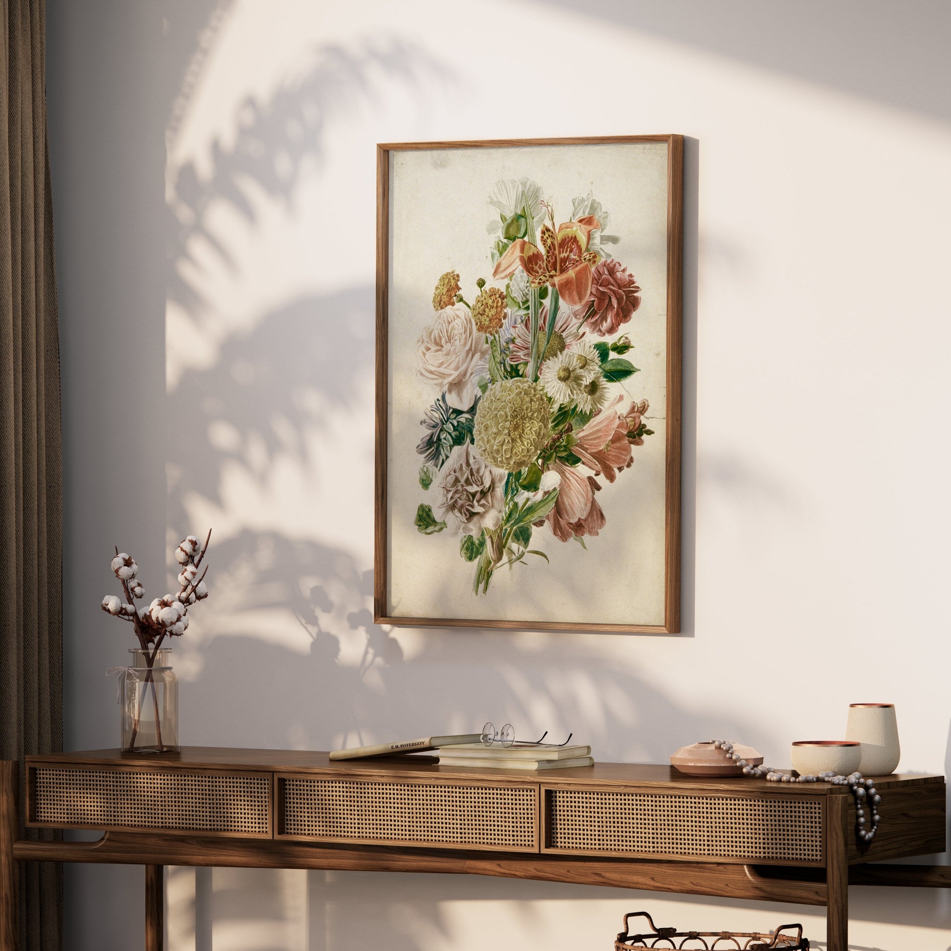 Premium Poster of Vintage Floral Bouquet Illustration Posters