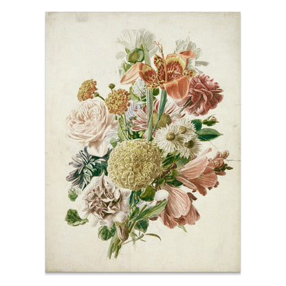 Premium Poster of Vintage Floral Bouquet Illustration Posters