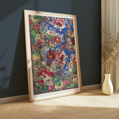 Premium Poster of Vintage Floral Design with Roses Art Print Posters