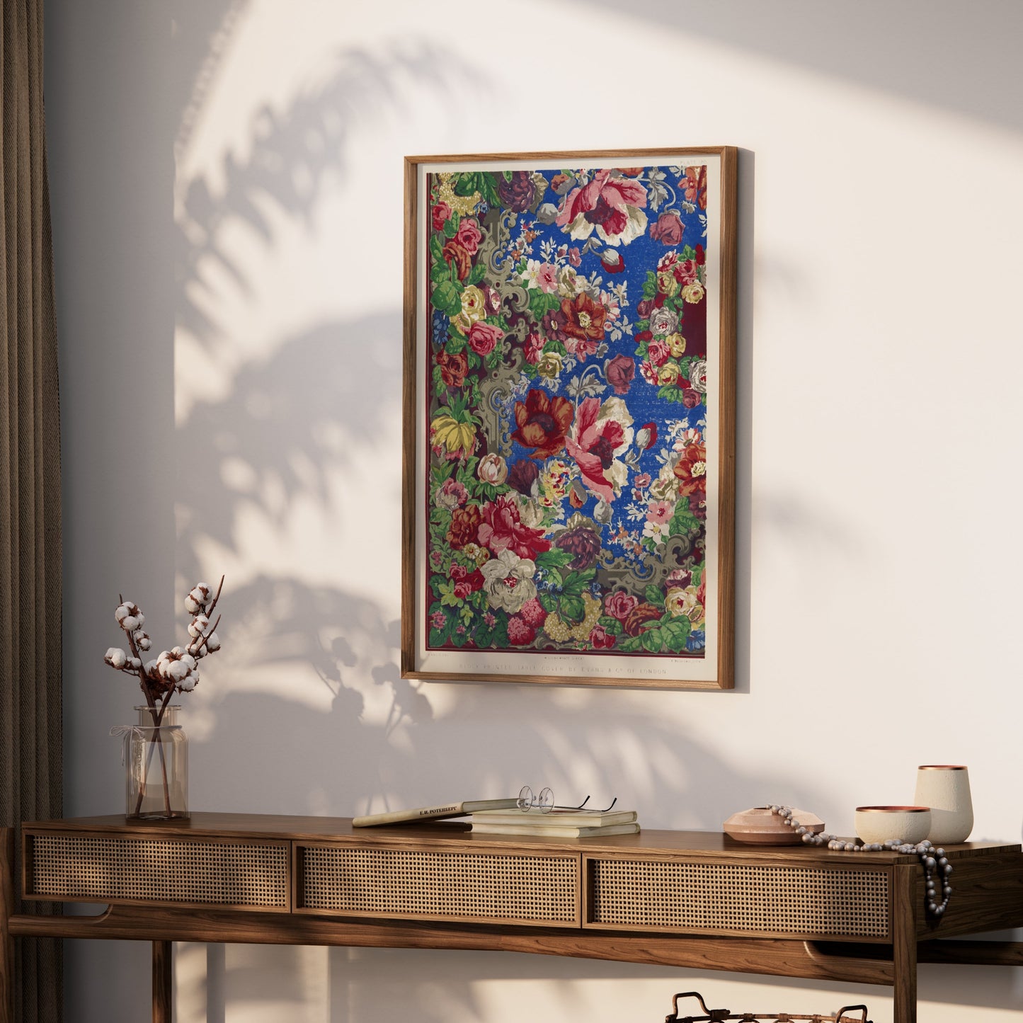 Premium Poster of Vintage Floral Design with Roses Art Print Posters