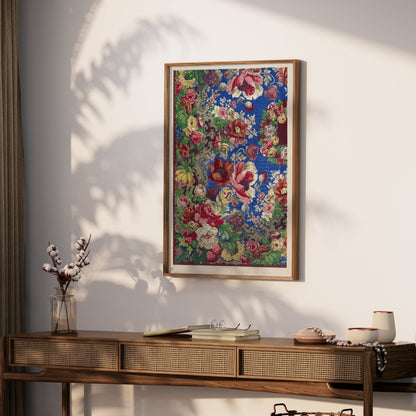 Premium Poster of Vintage Floral Design with Roses Art Print Posters