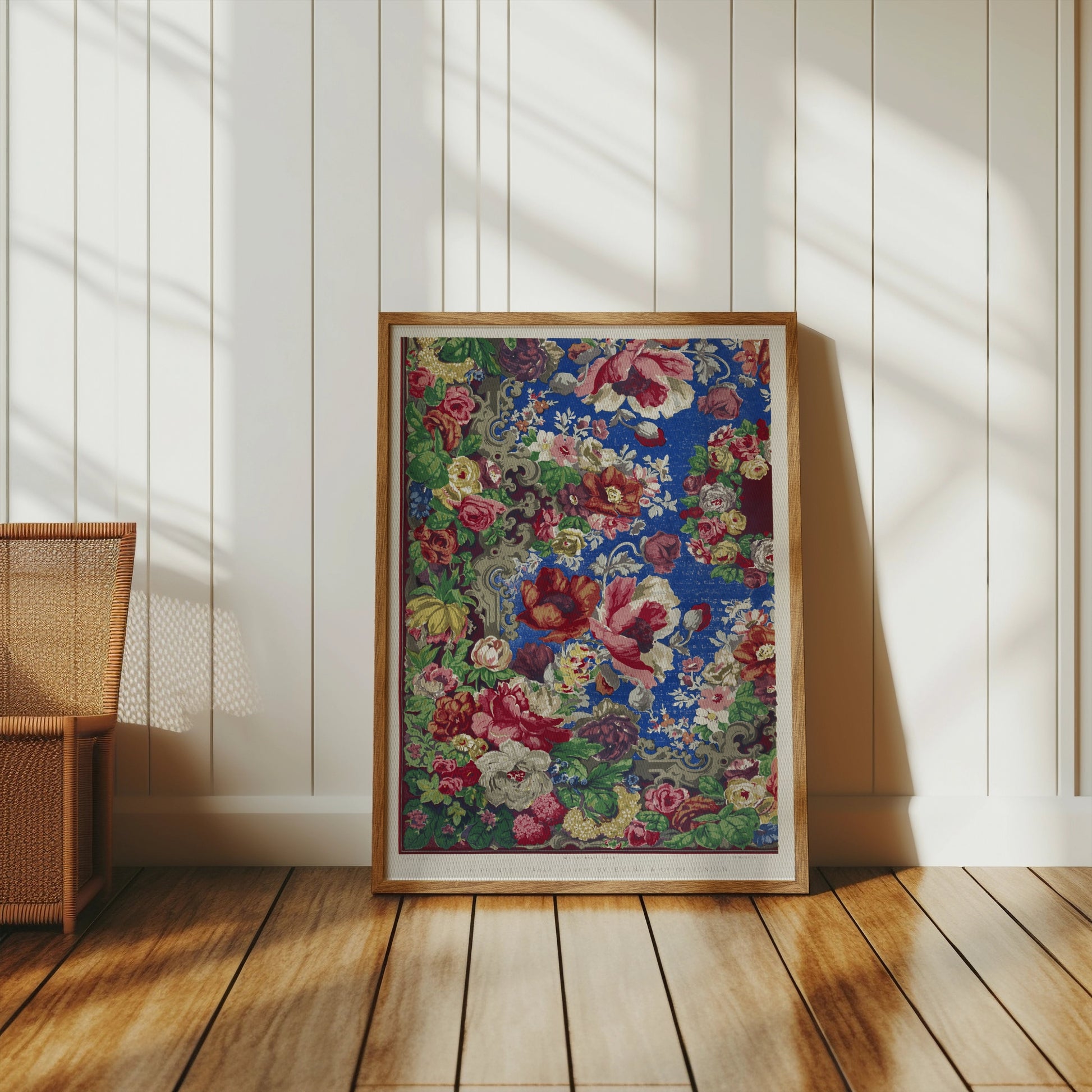 Premium Poster of Vintage Floral Design with Roses Art Print Posters