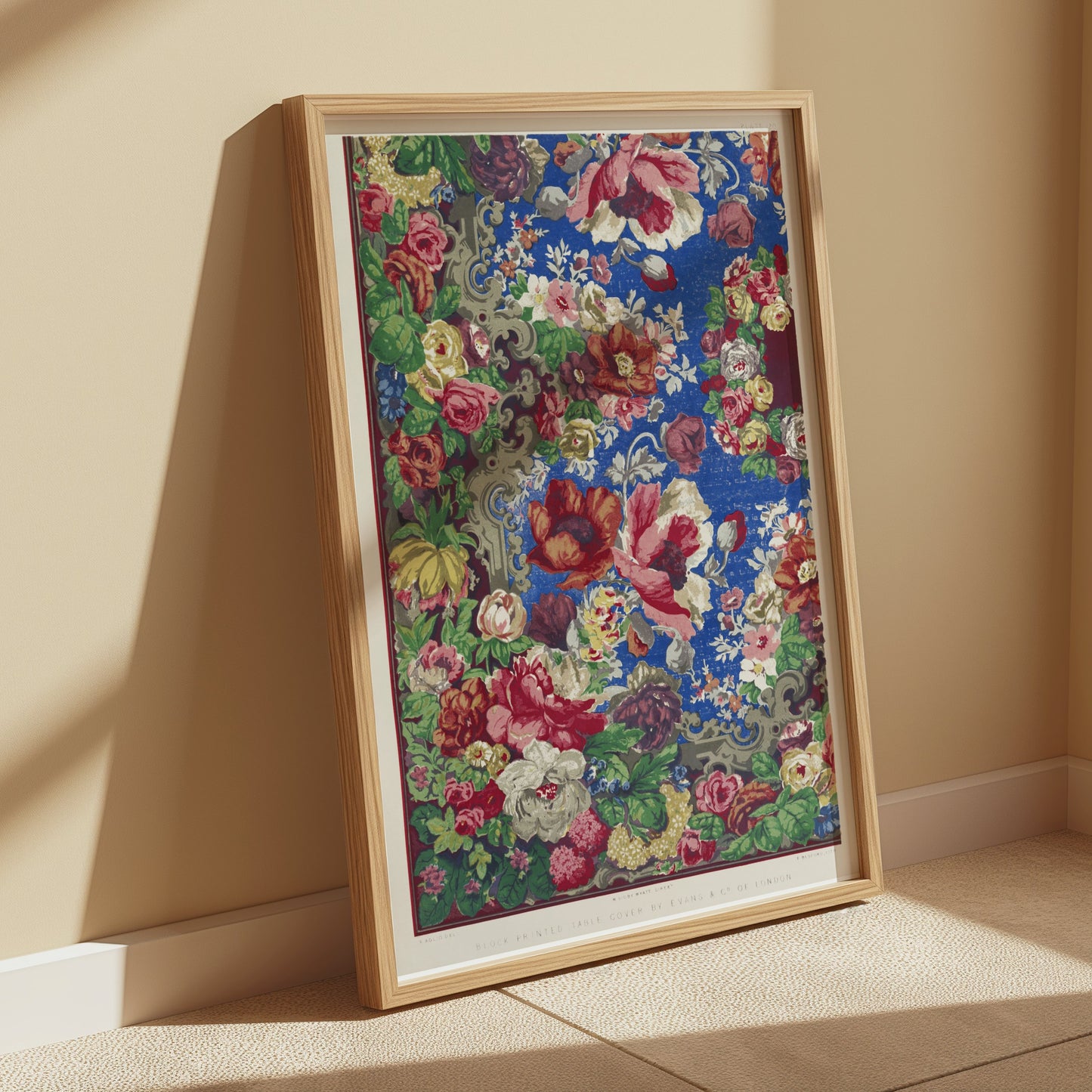 Premium Poster of Vintage Floral Design with Roses Art Print Posters