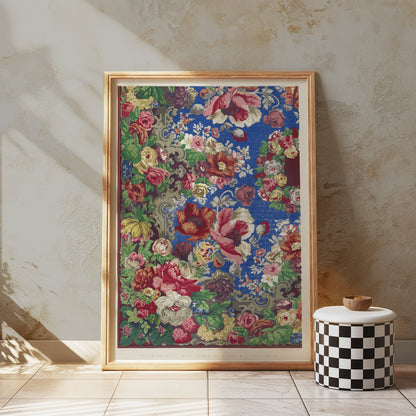 Premium Poster of Vintage Floral Design with Roses Art Print Posters