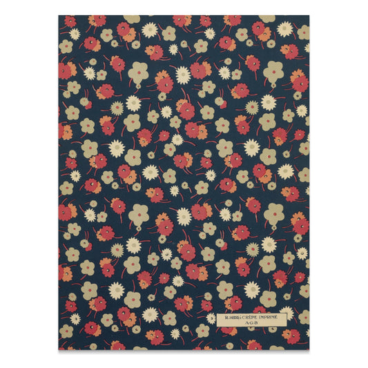 Premium Poster of Vintage Floral Pattern with Dark Background Posters
