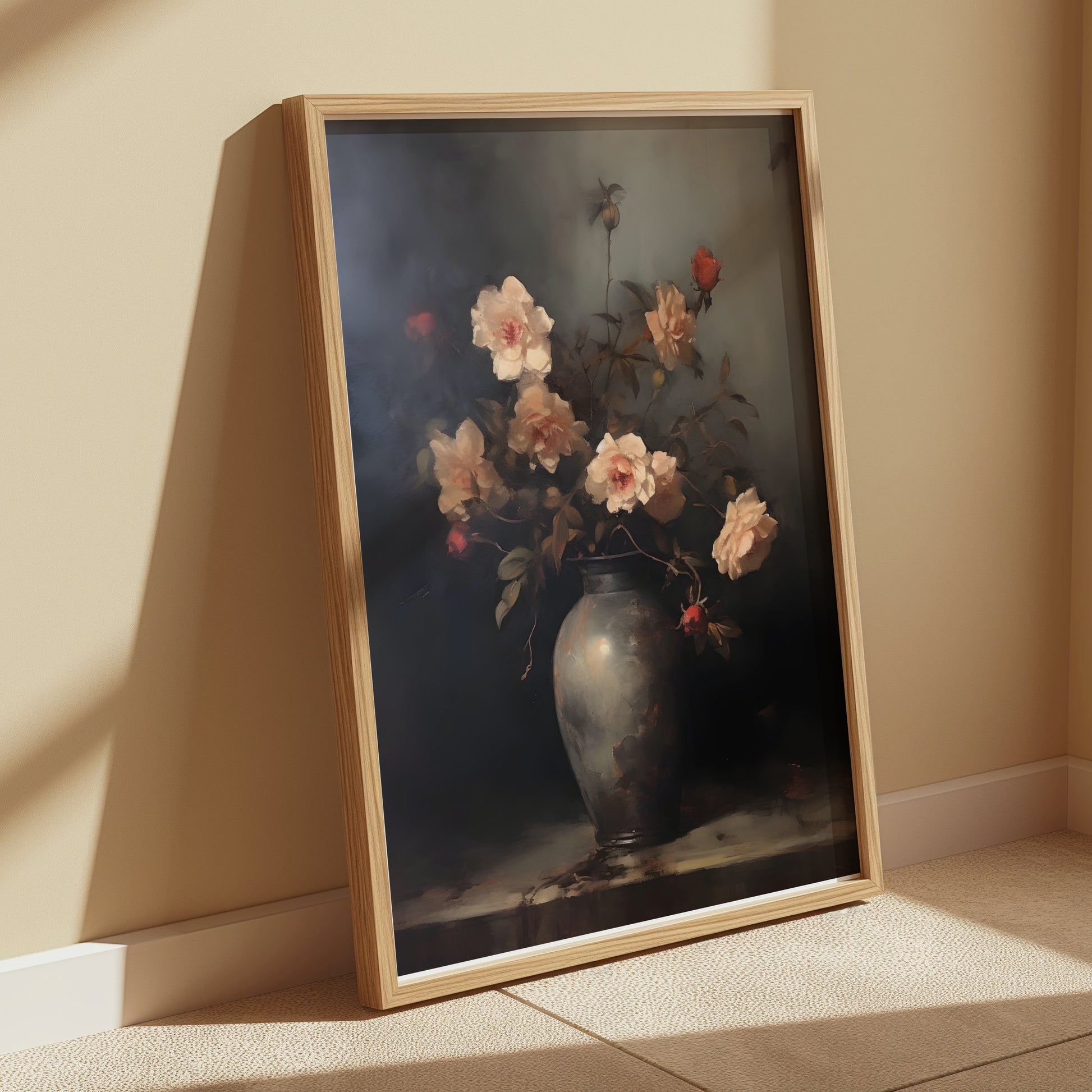 Premium Poster of Vintage Floral Vase Art Prints for Elegant Wall Posters