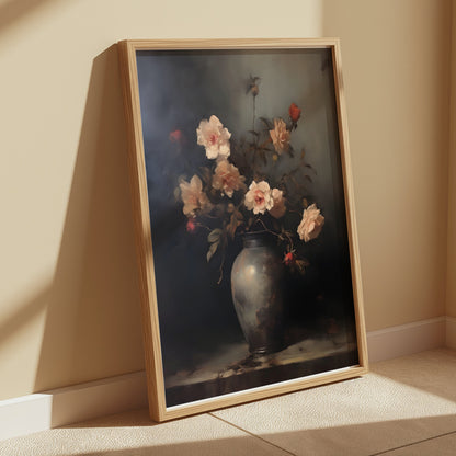 Premium Poster of Vintage Floral Vase Art Prints for Elegant Wall Posters