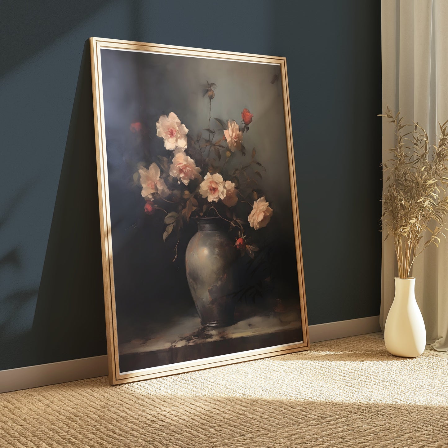 Premium Poster of Vintage Floral Vase Art Prints for Elegant Wall Posters