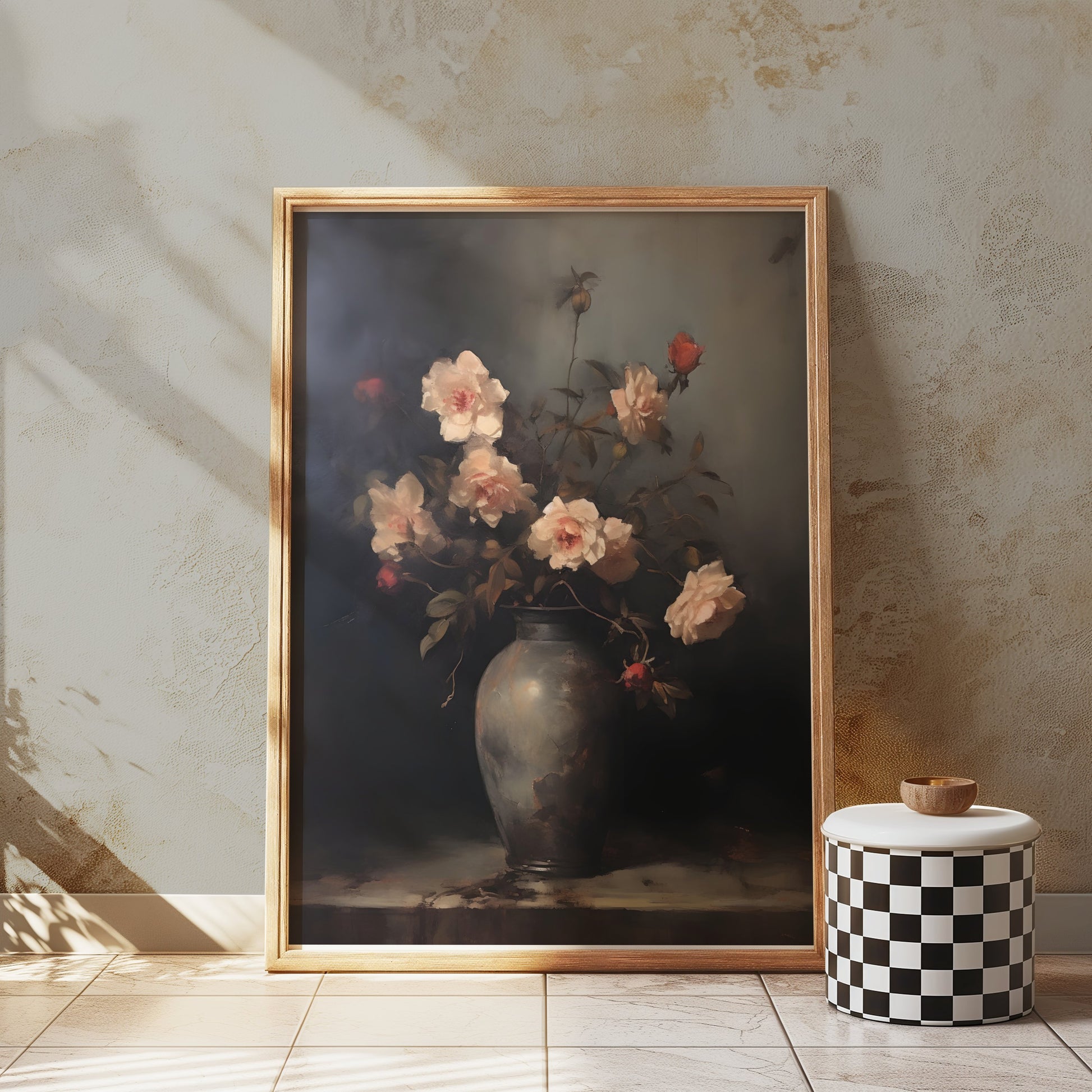 Premium Poster of Vintage Floral Vase Art Prints for Elegant Wall Posters