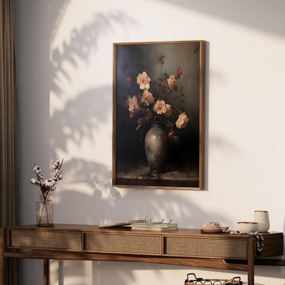 Premium Poster of Vintage Floral Vase Art Prints for Elegant Wall Posters