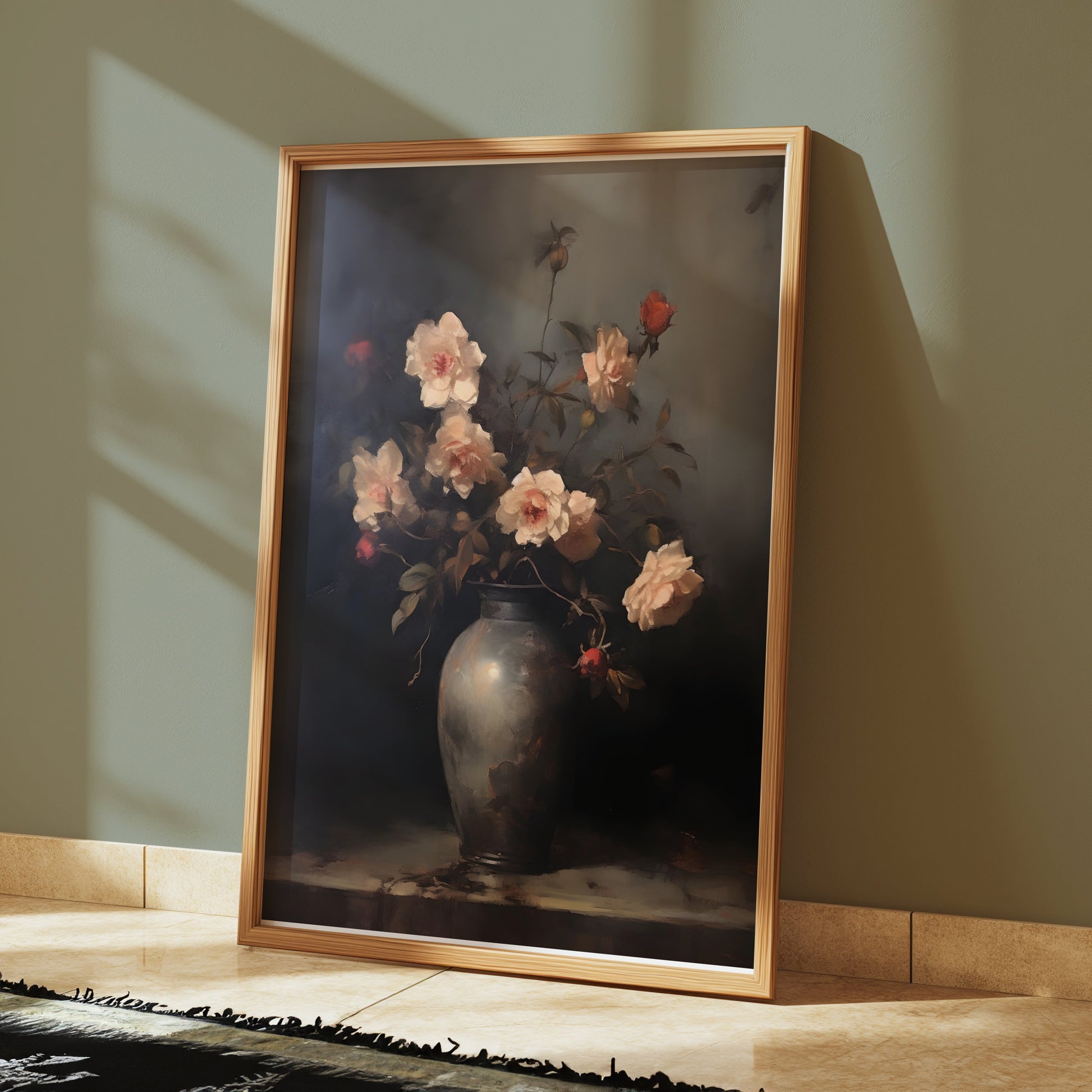 Premium Poster of Vintage Floral Vase Art Prints for Elegant Wall Posters