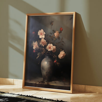 Premium Poster of Vintage Floral Vase Art Prints for Elegant Wall Posters
