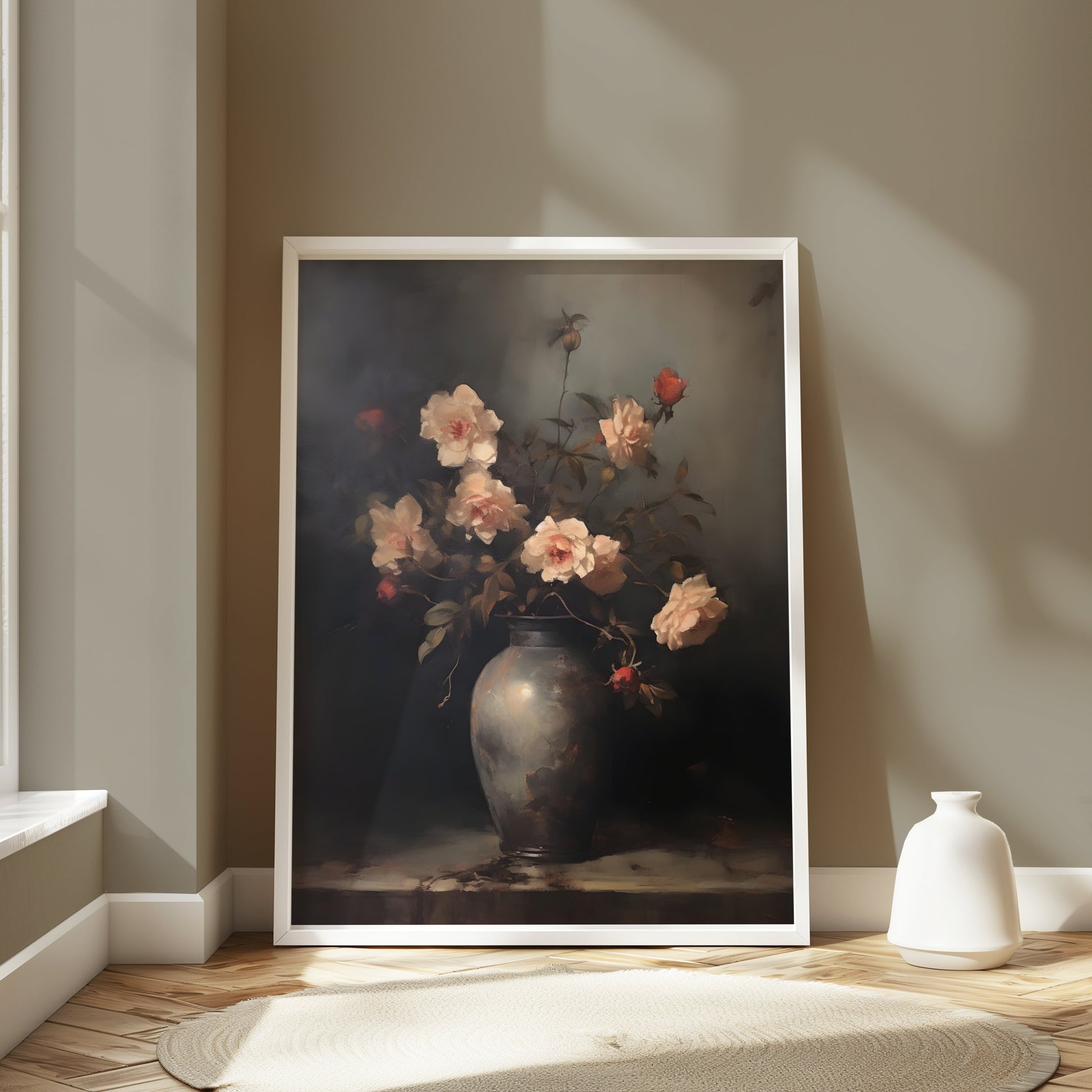 Premium Poster of Vintage Floral Vase Art Prints for Elegant Wall Posters