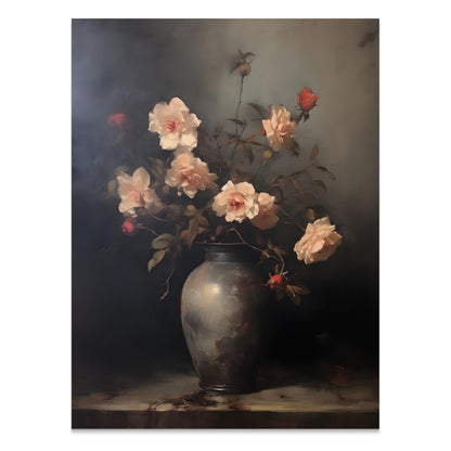 Premium Poster of Vintage Floral Vase Art Prints for Elegant Wall Posters