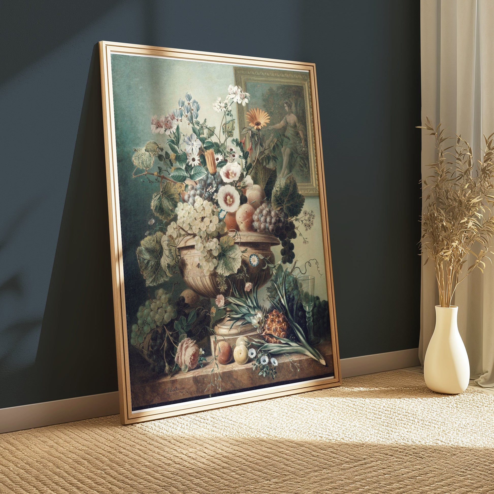 Premium Poster of Vintage Flower and Fruit Still Life Art Posters